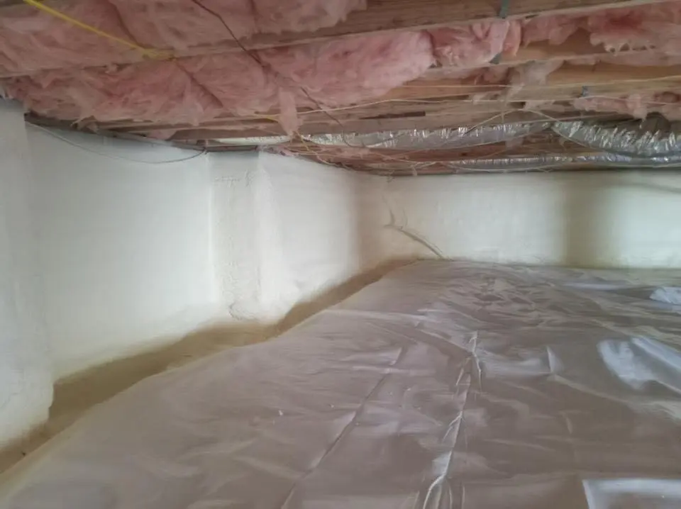 Crawl space encapsulation with closed-cell spray foam for Spray Foam Roofing in Myrtle Grove